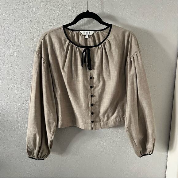 Joie Hazel Button Front Cotton Blouse - Picture 2 of 7